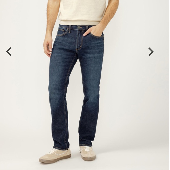 Silver Jeans Other - Silver Jeans Allan Slim Fit Straight Leg Luxe Heritage Jean Dark Mens size 34x34